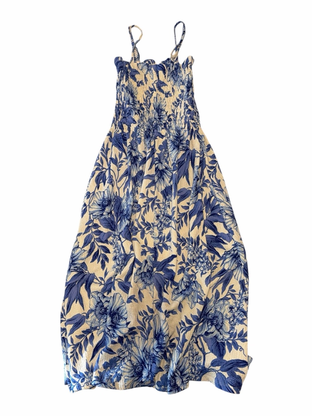 H&M flowy summer maxi sundress spaghetti strap beach resort wedding floral XS - Picture 5 of 6